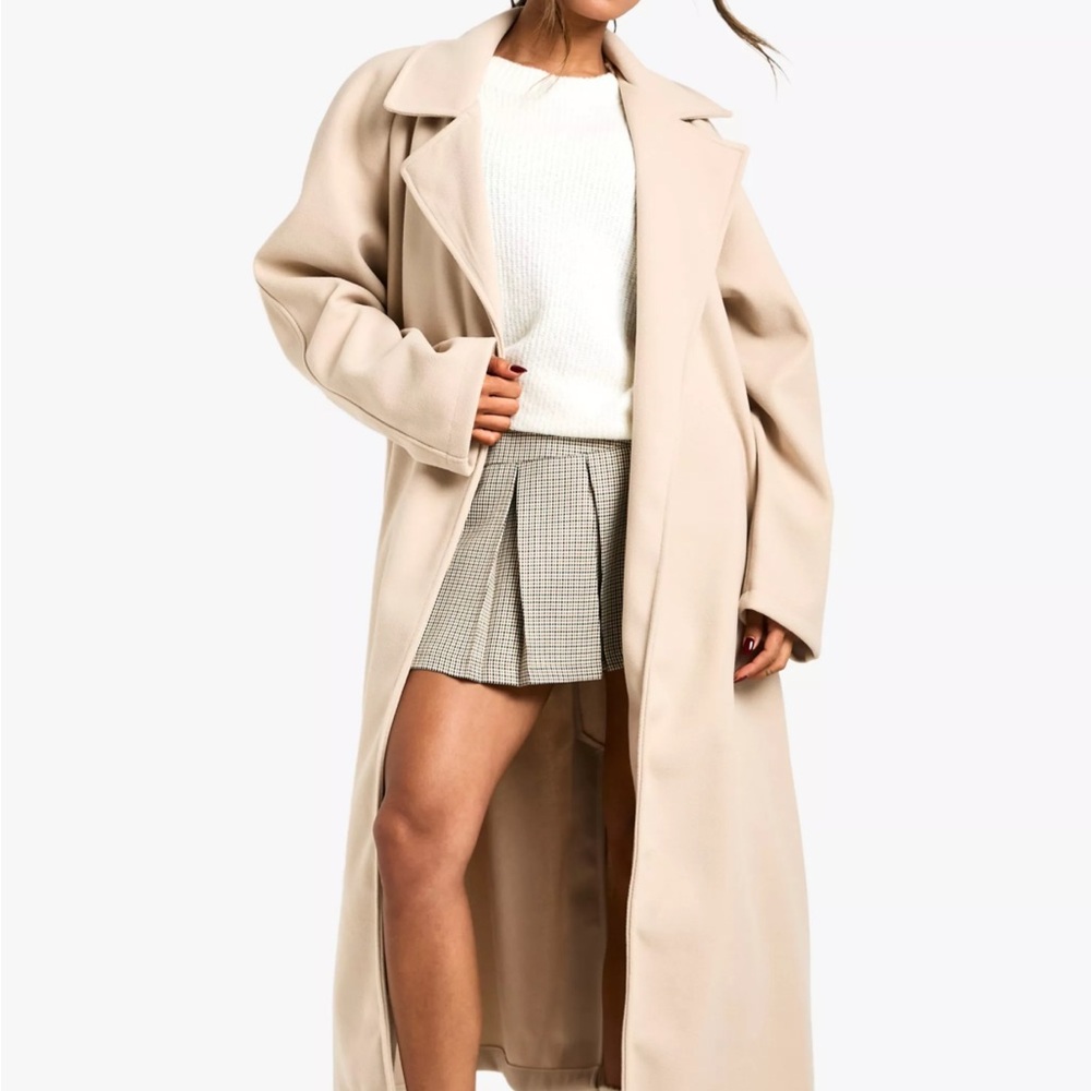 BOOHOO long wool coat